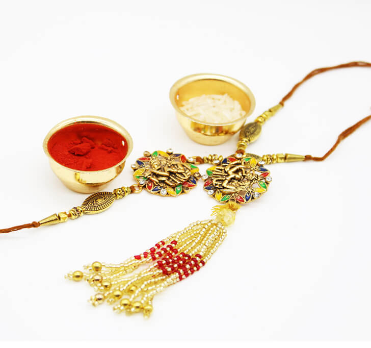 Buy Shree Krishna Designer Pair Rakhi
