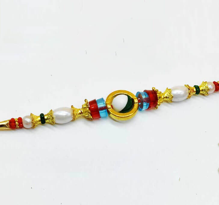 Buy Attractive Golden Center Piece Bhaiya Rakhi
