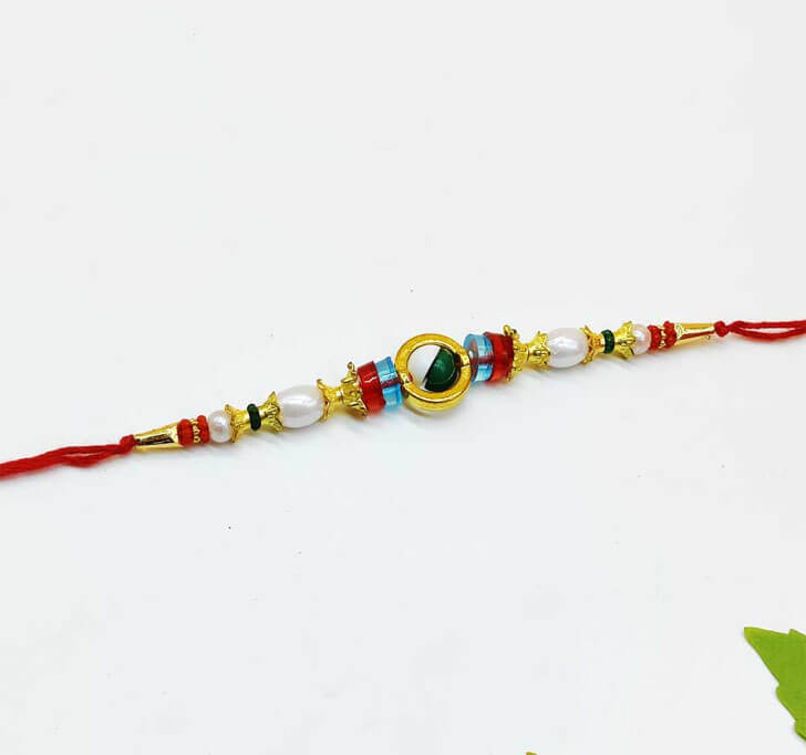 Buy Attractive Golden Center Piece Bhaiya Rakhi