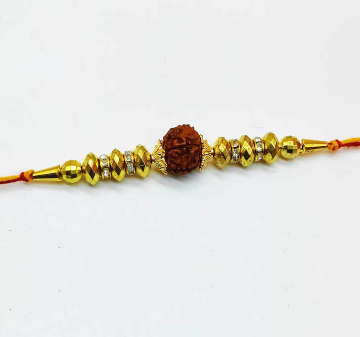 Buy Rudraksha Center Piece Bhaiya Rakhi