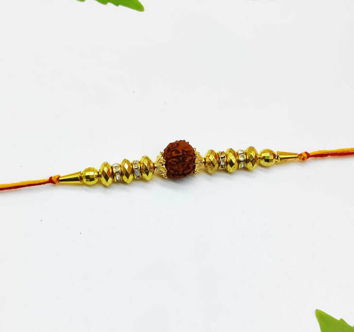 Buy Rudraksha Center Piece Bhaiya Rakhi