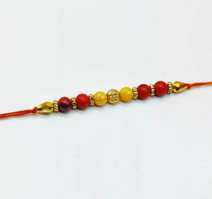 Buy Multicolor Beads Bhaiya Rakhi