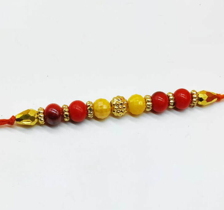 Buy Multicolor Beads Bhaiya Rakhi
