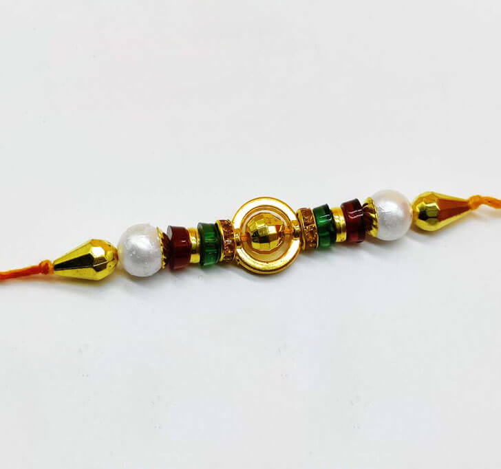 Buy Designer Golden Center Piece Bhaiya Rakhi