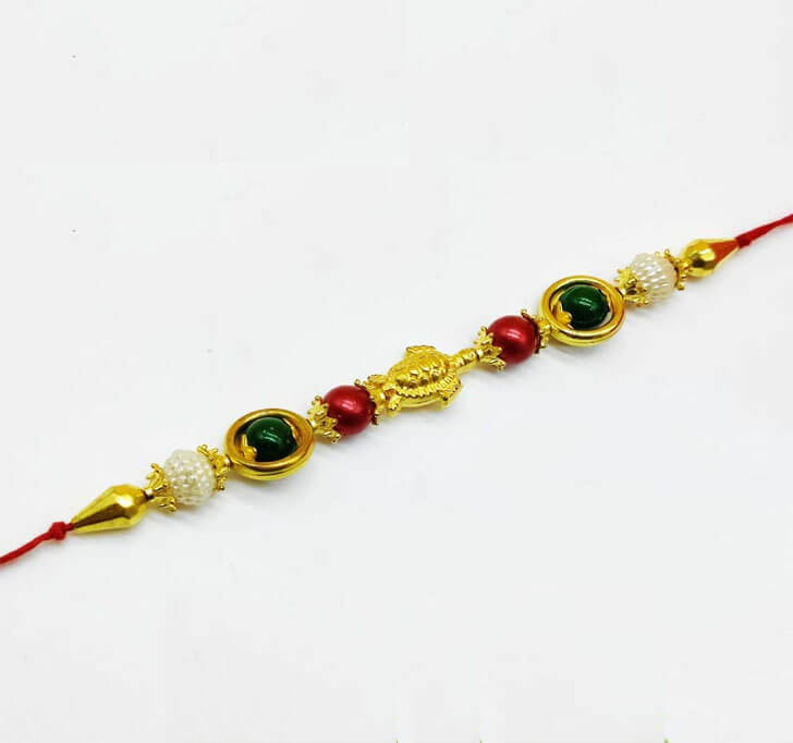 Buy Fancy Multicolor Beads Bhaiya Rakhi