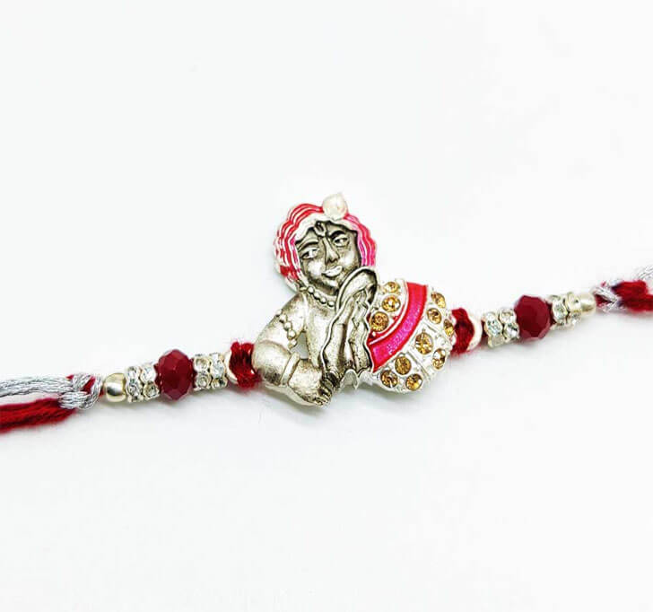 Buy Shree Krishna Designer Center Piece Bhaiya Rakhi