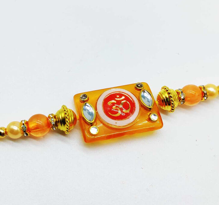 Buy OM Attractive Center Piece Bhaiya Rakhi