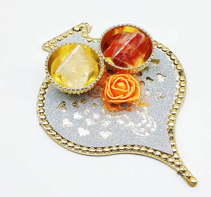 Buy Designer Silver Plated Pooja Thali