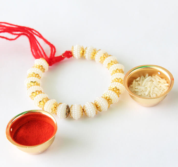 Buy Onyx Stone Beaded Kada Rakhi