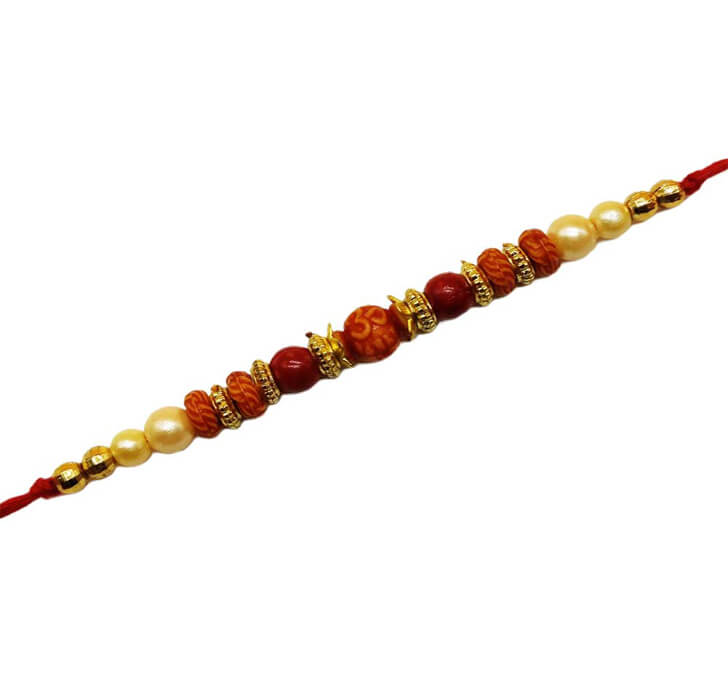 Buy OM Rudraksha Designer Dora Bhaiya Rakhi