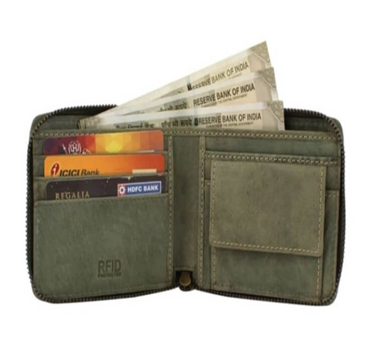 Buy Cabretta Geniune Leather Wallets For Men (Teal)
