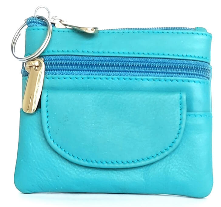 Buy Genuine Leather Key Case, Pen Drive, Coin Purse-Key & Coin Holder With Zipper Pocket By Cabretta (CBCP1)