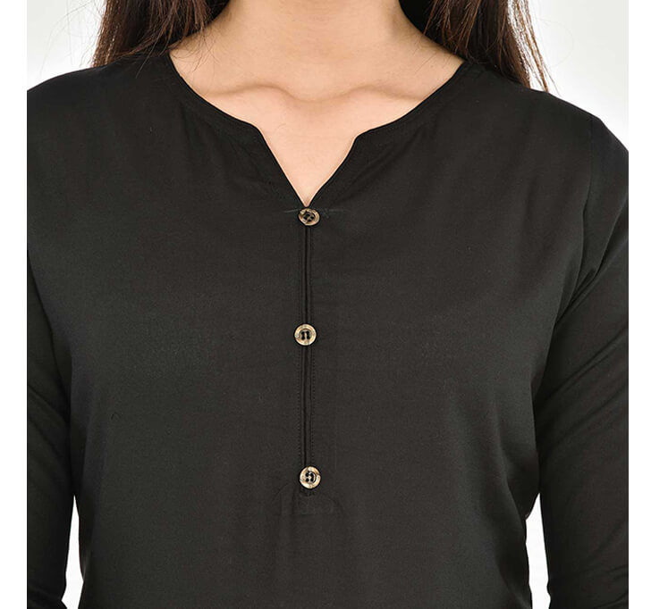 Buy Black Neck Kurti (Regular Casual Kurtis For Office, Home)