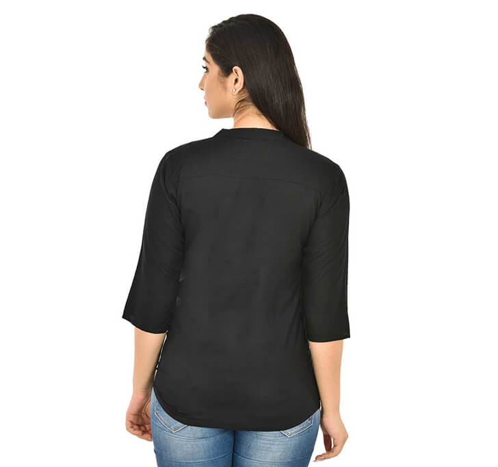 Buy V-Neck Black Top