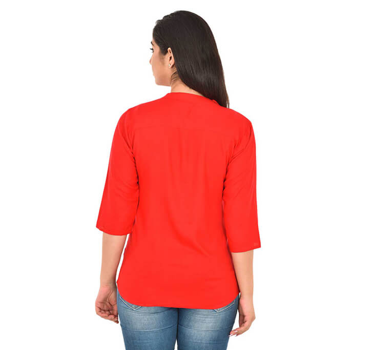 Buy V-Neck Carrot Red Top