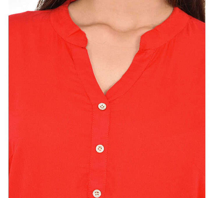 Buy V-Neck Carrot Red Top
