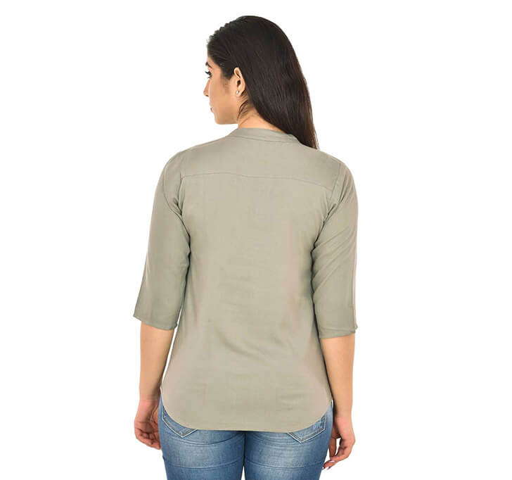 Buy V-Neck Grey Regular Top