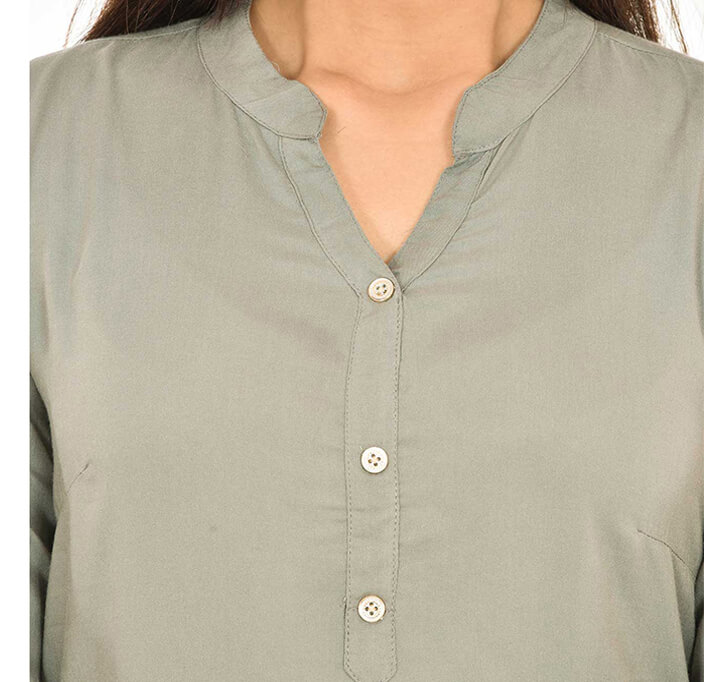 Buy V-Neck Grey Regular Top