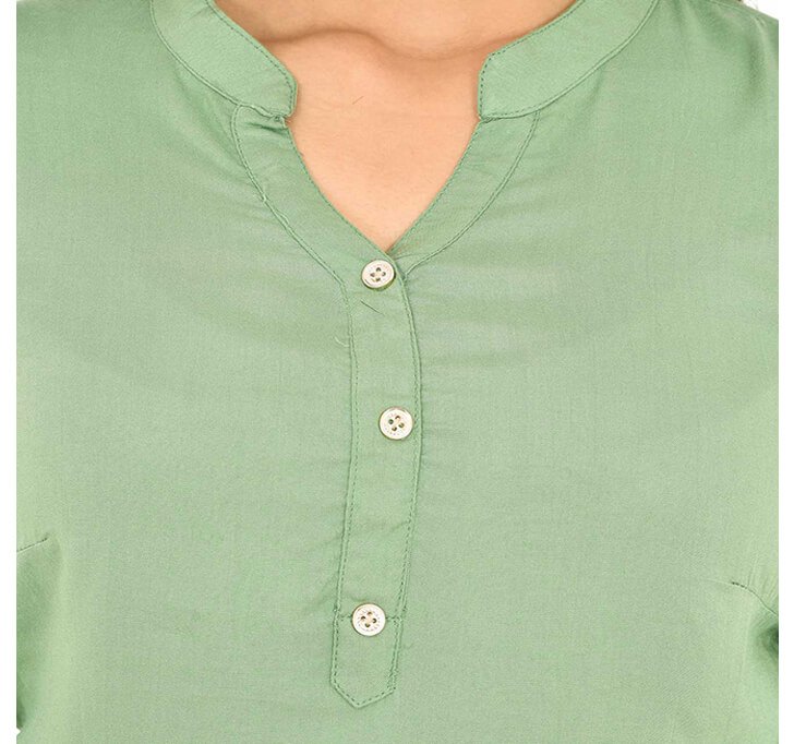 Buy V-Neck Light Green Regular Top