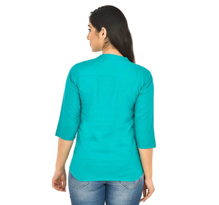 Buy V-Neck Sky Blue Regular Top