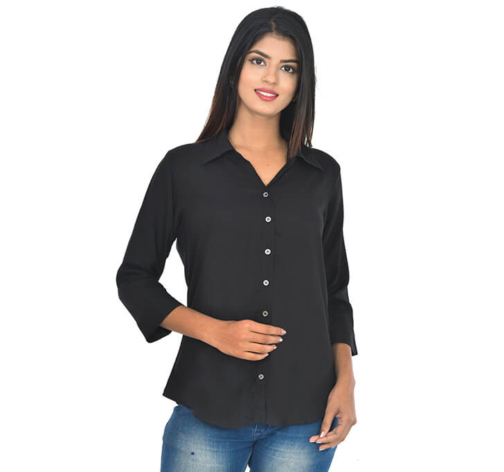 Buy Black Casual Regular Shirt