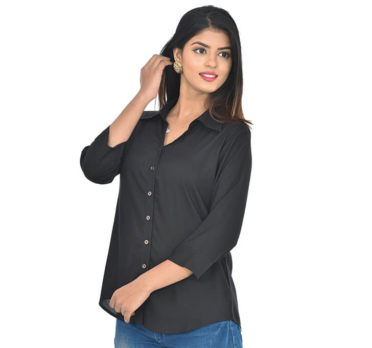 Buy Black Casual Regular Shirt