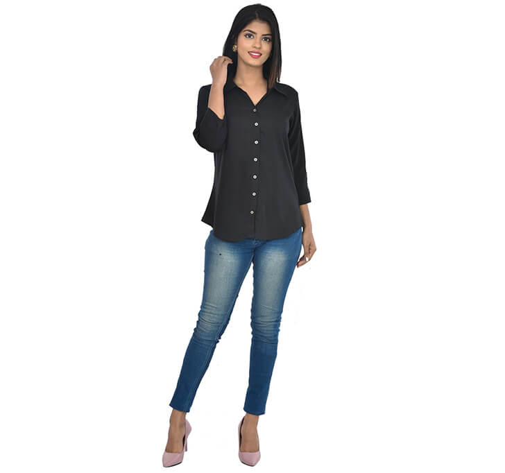 Buy Black Casual Regular Shirt