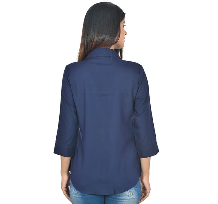 Buy Dark Blue Casual Regular Shirt