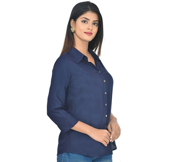 Buy Dark Blue Casual Regular Shirt