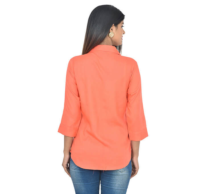 Buy Peach Casual Regular Shirt