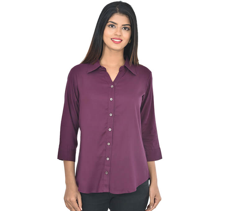 Buy Wine Casual Regular Shirt