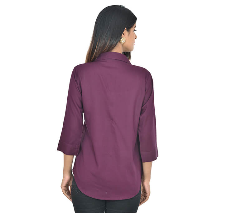 Buy Wine Casual Regular Shirt