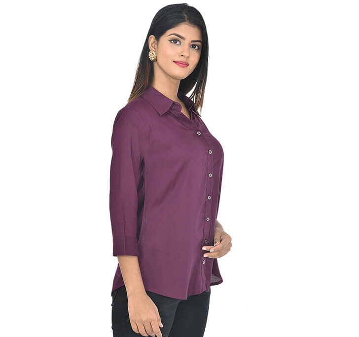 Buy Wine Casual Regular Shirt