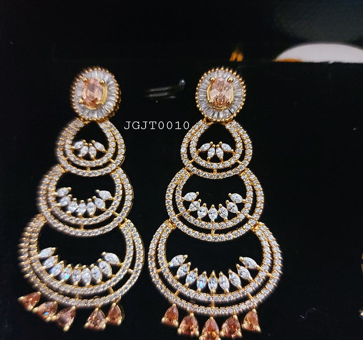 Buy Yellow Sapphire And Diamond Chandelier Earrings