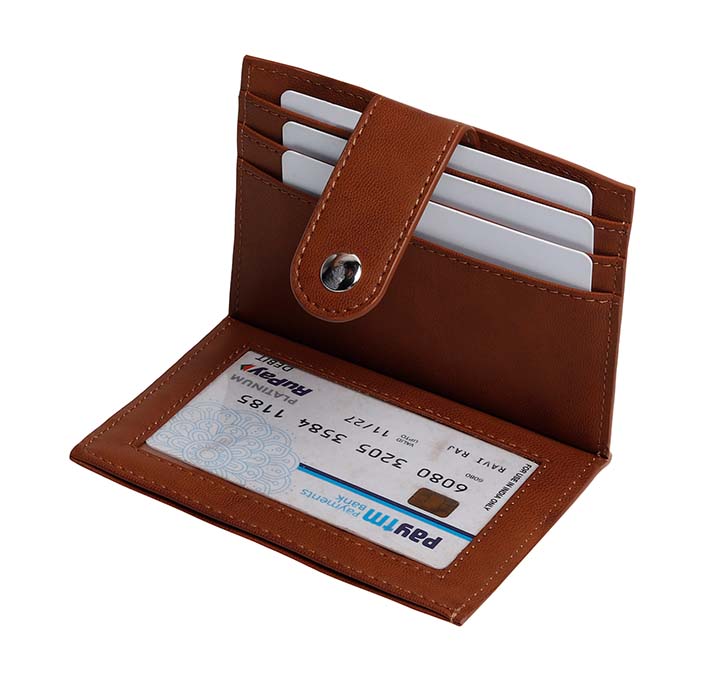 Buy Leather Credit Card Wallet With Zip