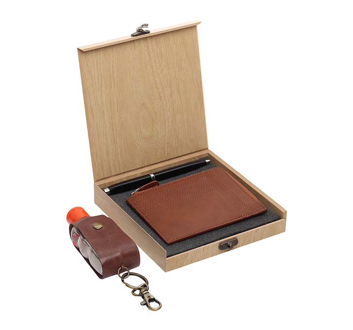 Buy Leather Hand Sanitizer Holder Set
