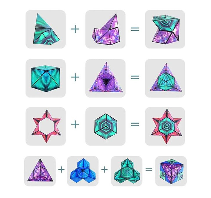 Buy Magnetic Cube Puzzle Box Infinity Cubes Fidget Cube 36 Rare Earth Strong Magnets Transforms Into Over 70 Shapes Magic Cube 3D Magnetic Fidget Cube Puzzle Game Shape (Shifting Cube)