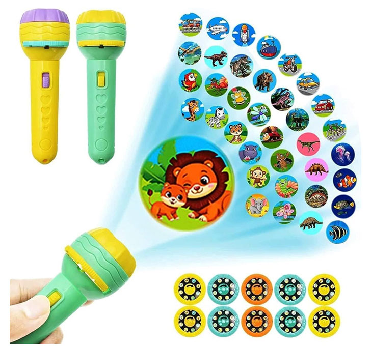 Buy Widlely 3 Slides 24 Patterns Mini Projector Torch Toy Slide Flashlight Torch For Kids Projection Light Toy (Color Depends On Availability)