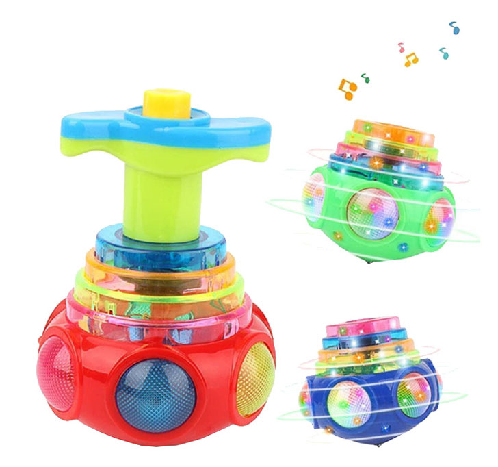 Buy Peg Top Lattoo Spinning Launcher Gyro Top With Flashing Led Light (Color May Vary)