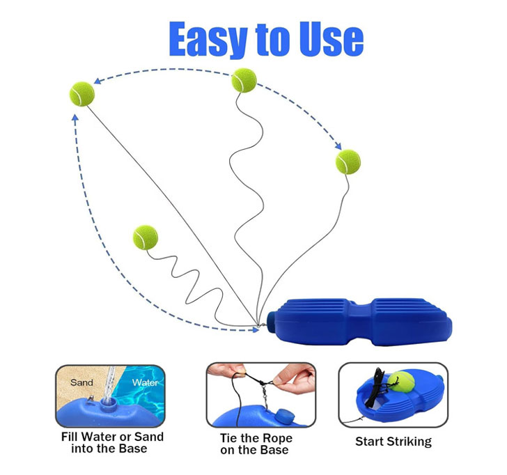 Buy Self Tennis Practice Ball With String, Tennis Trainer Rebound Ball For Boys & Girls, Convenient Solo Tennis Training Gear Set, Self-Practice Tennis Set