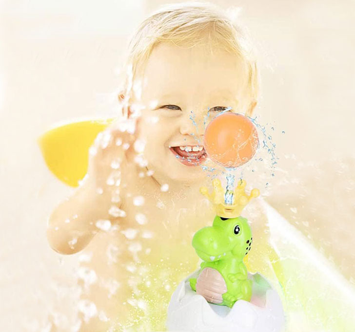 Buy Bestie Toys Bath Toys Dinosaur Sprinkler, Rechargeable Baby Bath Toys Spray Water Light Up Bathtub Toys For Toddlers Infant Kids Boys Girls