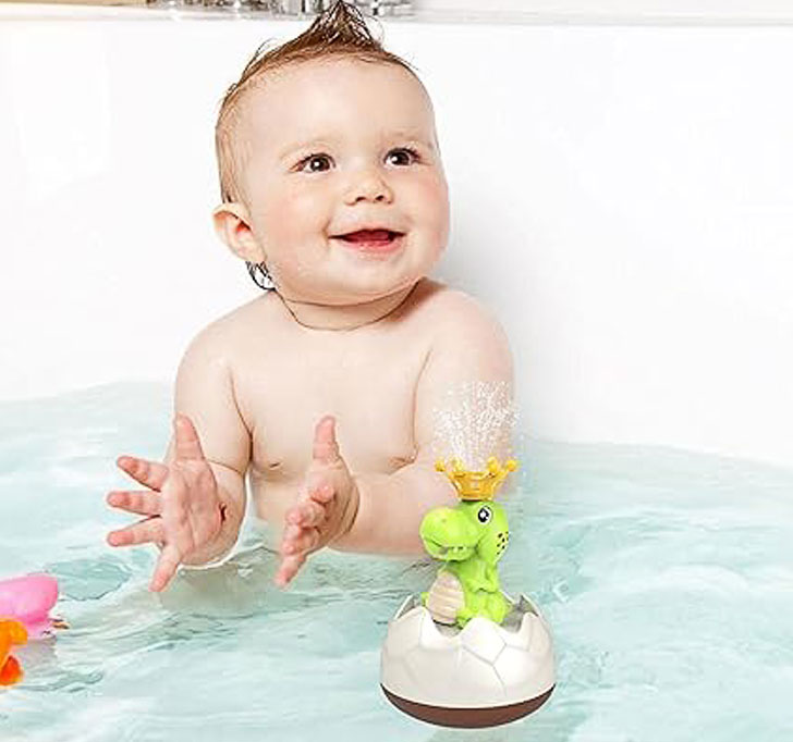 Buy Bestie Toys Bath Toys Dinosaur Sprinkler, Rechargeable Baby Bath Toys Spray Water Light Up Bathtub Toys For Toddlers Infant Kids Boys Girls