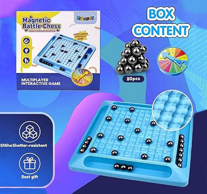 Buy Kidology Upgraded Magnetic Chess Toy With 20 Magnets | Family Fun & Strategy Board Game | Develop Intelligence | Party Game For Kids & Adults | Table Top Puzzle Game | Parent Child Interaction Toy