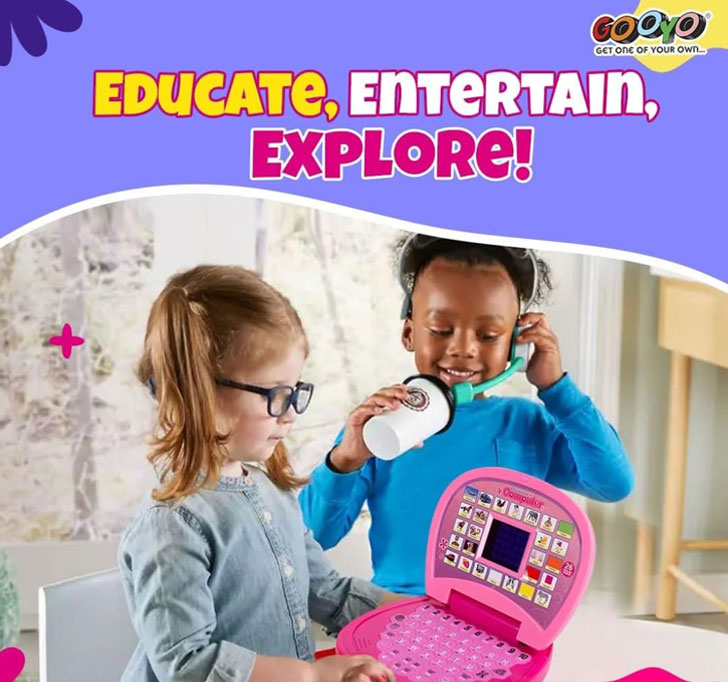 Buy Children Learning Laptop Kids Pre-School Tablet Educational Computer Game Study Toy To Learn The Alphabet With Images Sound And Spelling (Multicolor)