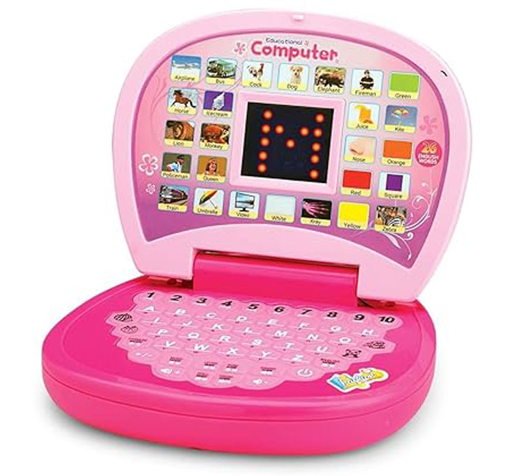 Buy Children Learning Laptop Kids Pre-School Tablet Educational Computer Game Study Toy To Learn The Alphabet With Images Sound And Spelling (Multicolor)