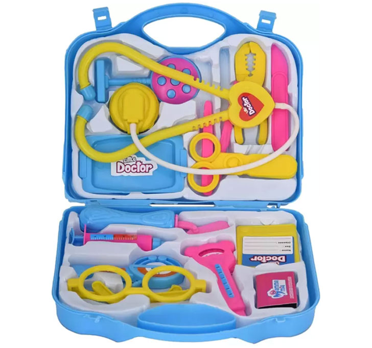 Buy Little Doctor Medical Play Set, Kids Pretend Doctor Kit With Stethoscope And Accessories, Blue Carrying Case