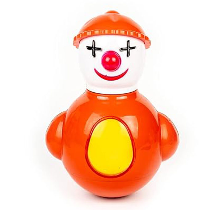 Buy Ratna's Joker Roly Poly Push And Shake Wobbling Bell Sounds Musical Rattling Toy For Infants (Multicolour)