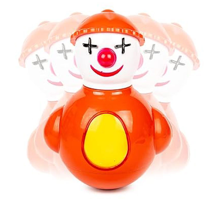 Buy Ratna's Joker Roly Poly Push And Shake Wobbling Bell Sounds Musical Rattling Toy For Infants (Multicolour)
