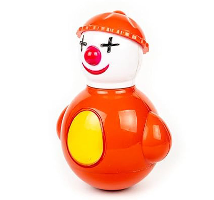 Buy Ratna's Joker Roly Poly Push And Shake Wobbling Bell Sounds Musical Rattling Toy For Infants (Multicolour)