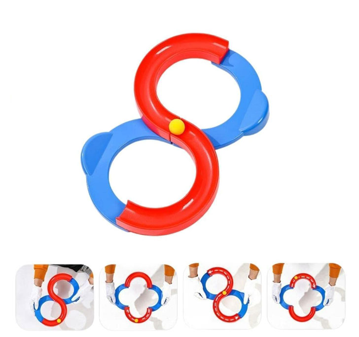 Buy M2K HUBÂ® 8 Shape Creative Track Toy, Balancing Track Toy Creative Track With 2 Bouncing Balls Indoor Games For Kids ( Multicolor )